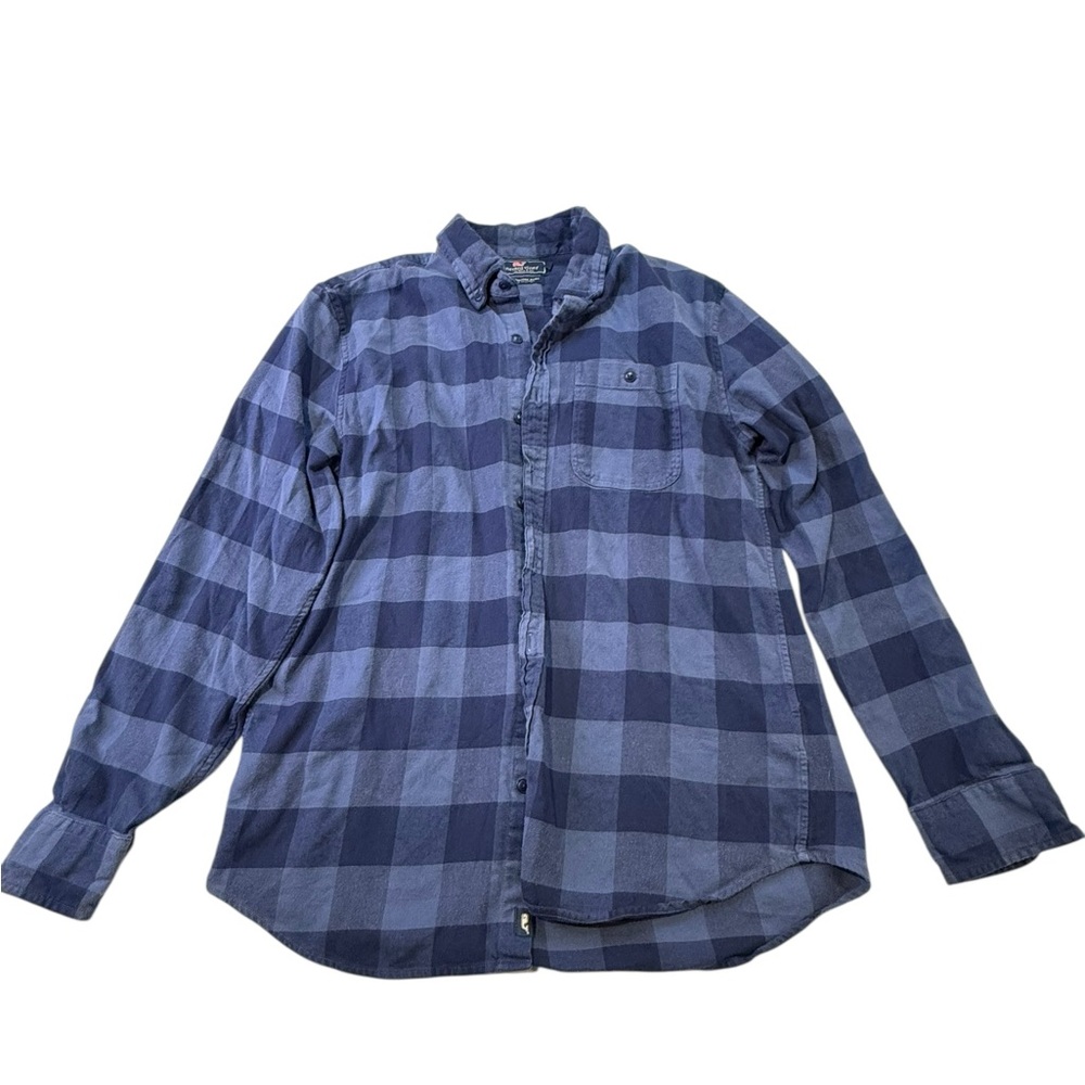 Vineyard Vines Navy Plaid Men's Shirt M